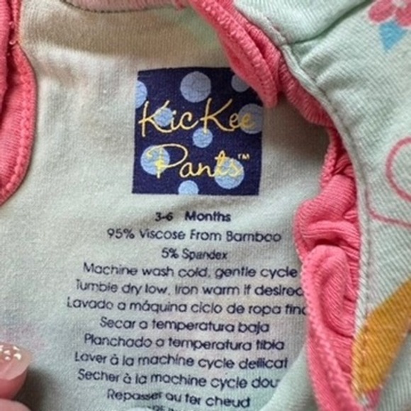 KicKee Pants 3-6 Months Pie Print Ruffle Trim Romper One Piece Outfit - Picture 4 of 6